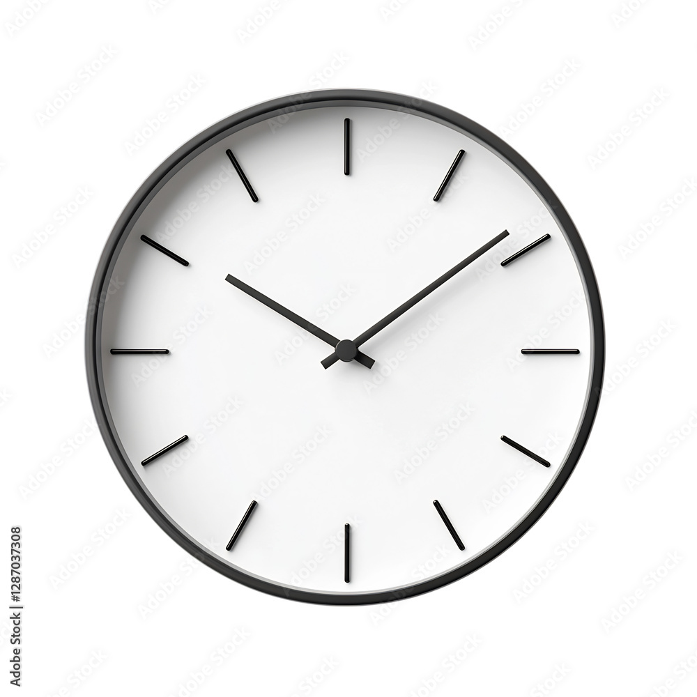Minimalist Wall Clock with Smart Functionality Isolated on Transparent Background Minimalist Wall Clock with Smart Functionality Isolated on Transparent Background