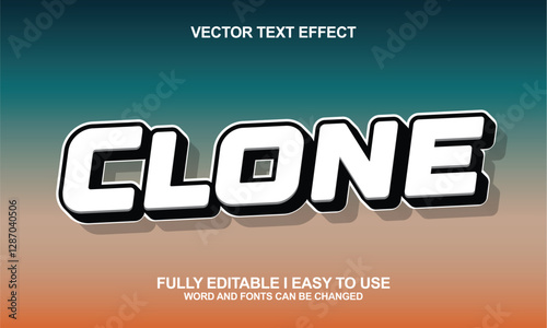 Editable 3D style text effects