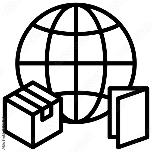 Market Entry Strategy in Planning and Strategy Management Line Icon Vector Design