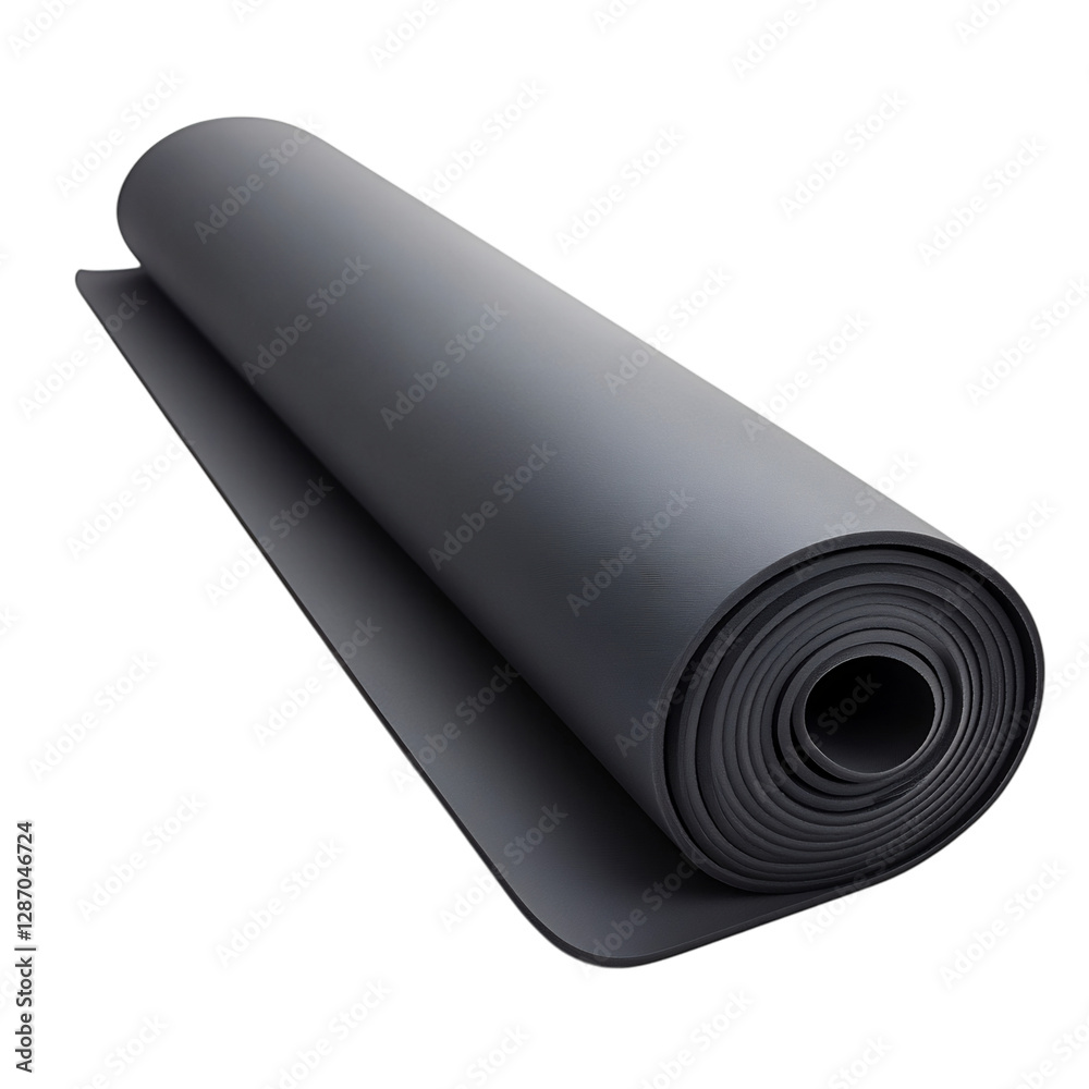A Stylish Modern Yoga Mat with Non Slip Surface Eco Isolated on Transparent Background A Stylish Modern Yoga Mat with Non Slip Surface Eco Isolated on Transparent Background