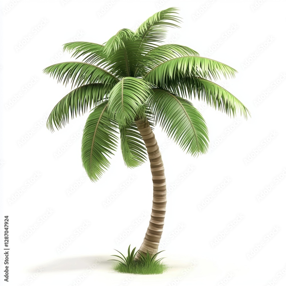 Obraz premium Palm tree isolated on white background