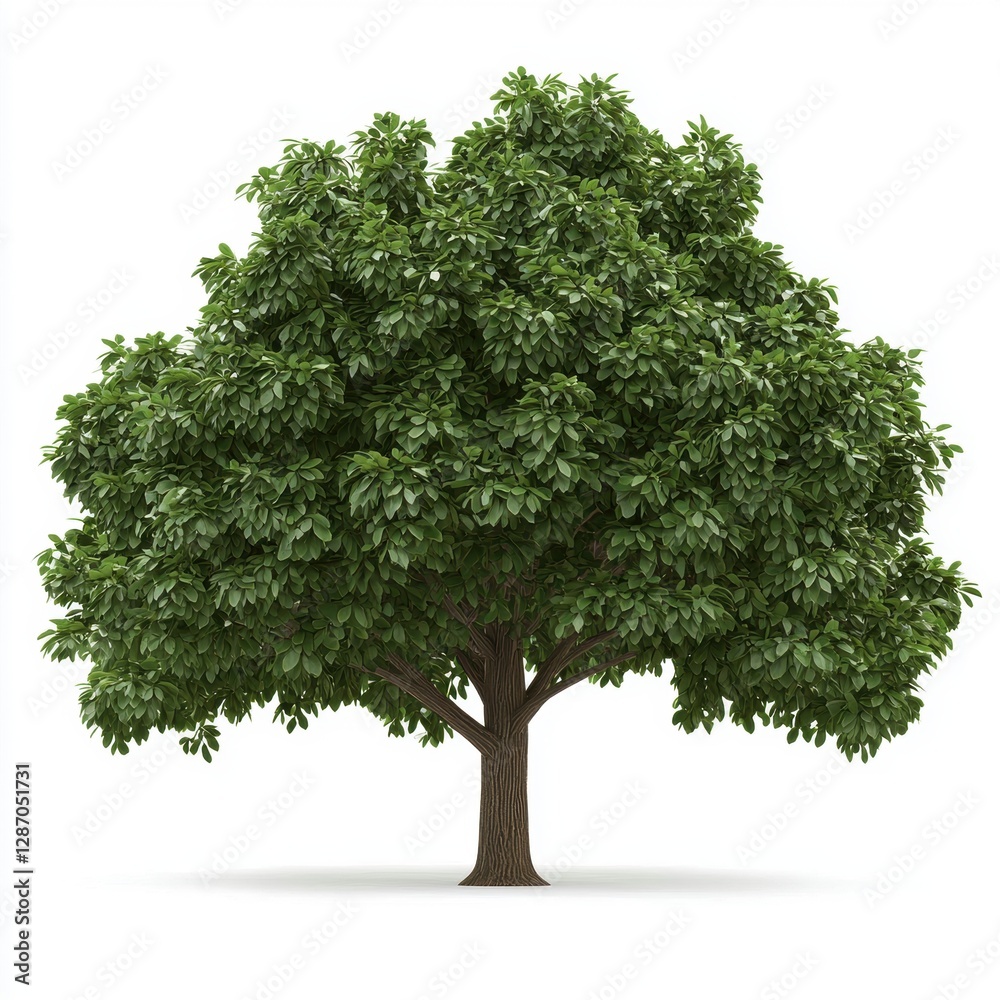 Fototapeta premium Walnut tree isolated on white background