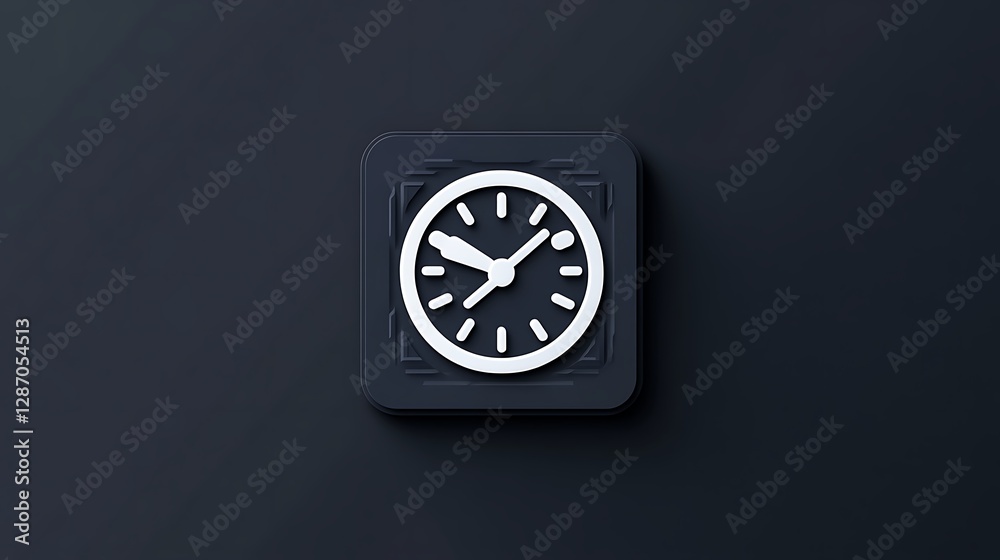 Sleek Digital Clock Design on Dark Background AI Generated Sleek Digital Clock Design on Dark Background AI Generated