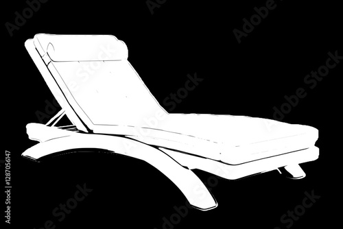 Luxury White Modern Sun Lounger