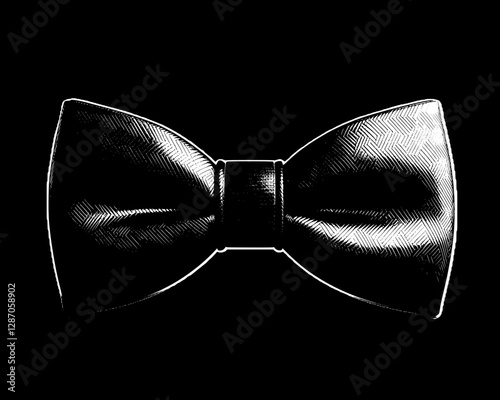 Sleek Black Bow Tie: Refined Formal Accessory