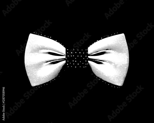 Stylish Black and White Bow Tie