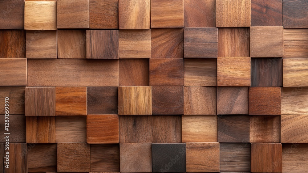 A stunning display of layered brown wooden blocks, showcasing different shades and grains, forming a unique and artistic surface ideal for backgrounds. A stunning display of layered brown wooden blocks, showcasing different shades and grains, forming a unique and artistic surface ideal for backgrounds.