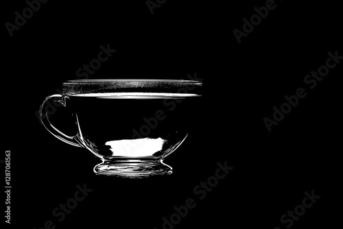 Aromatic Hot Tea in a Glass Cup