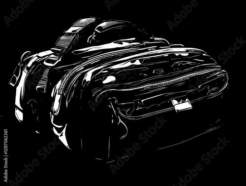 Stylish and Durable Travel Bag Illustration