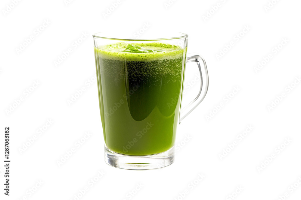 Refreshing Green Juice in Glass Mug Healthy Drink Refreshing Green Juice in Glass Mug Healthy Drink