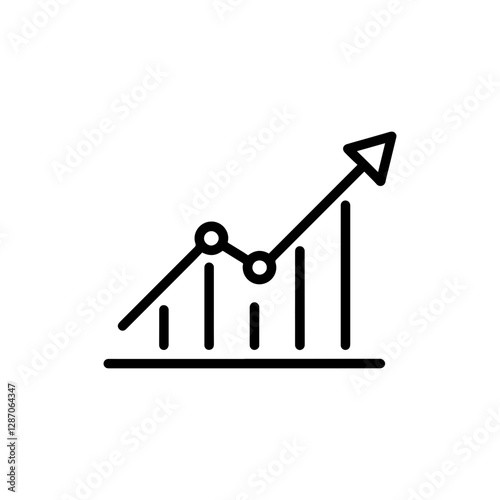 Bullish Trend Icon â€“ Stock Market Growth, Financial Success, Investment Symbol