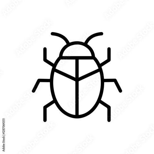 Bug Icon â€“ Software Error, Debugging, Malware Detection, IT Security Symbol