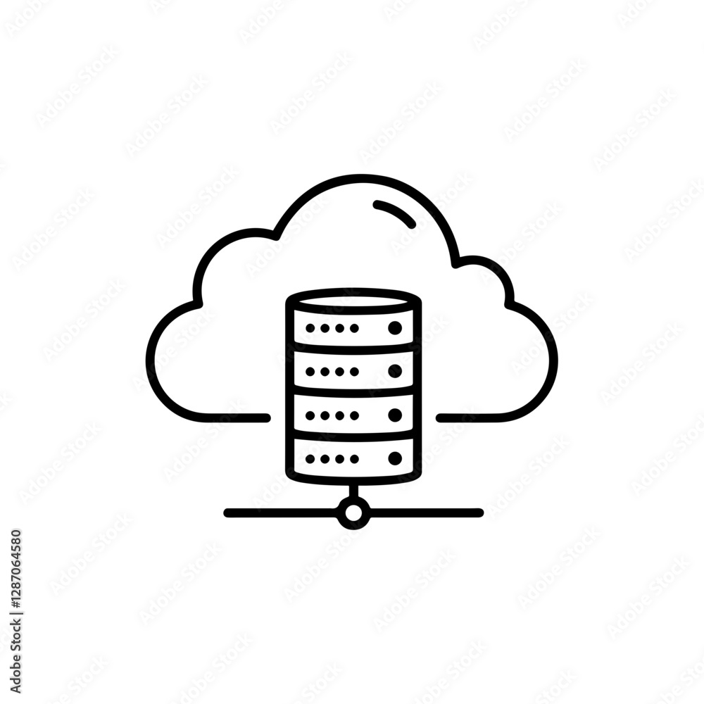 Cloud Hosting Service Icon - Data Server, Web Storage, Internet Hosting Symbol Cloud Hosting Service Icon - Data Server, Web Storage, Internet Hosting Symbol