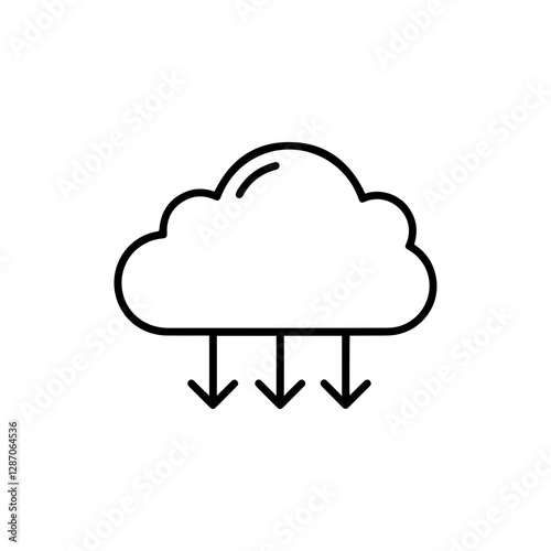 Cloud Deployment Icon Representing Online Service Installation and Distribution