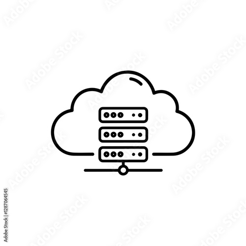 Cloud Hosting Icon for Web Services and Scalable Online Solutions