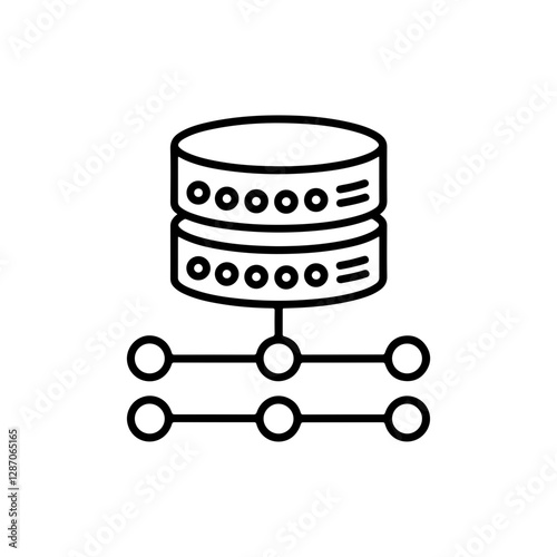 DNS Management Icon - Domain Name System Configuration Symbol for Hosting and Network Administration