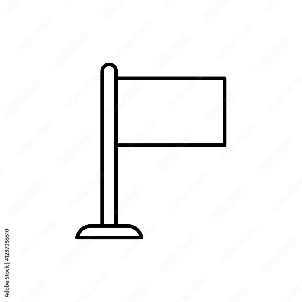 Minimalist Flag Marker Icon for Navigation, Mapping, and Location Marking Minimalist Flag Marker Icon for Navigation, Mapping, and Location Marking