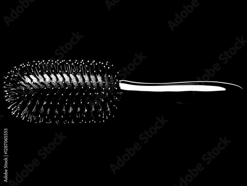 Sleek Black Oval Hair Brush