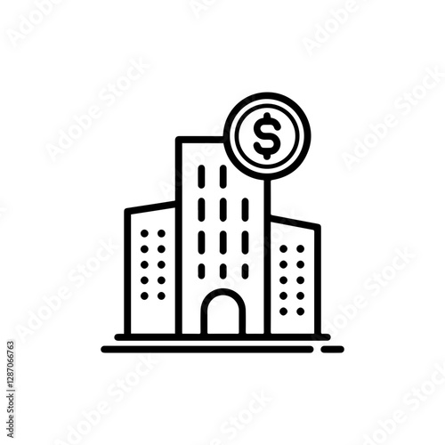 Flat Passive Income Icon Representing Financial Freedom, Investments, and Wealth Building