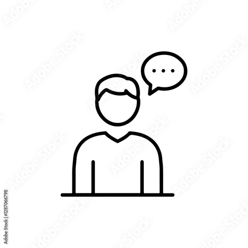 Personal Motivation Minimal Thin Line Icon â€“ Inspiration, Growth, and Goal Achievement