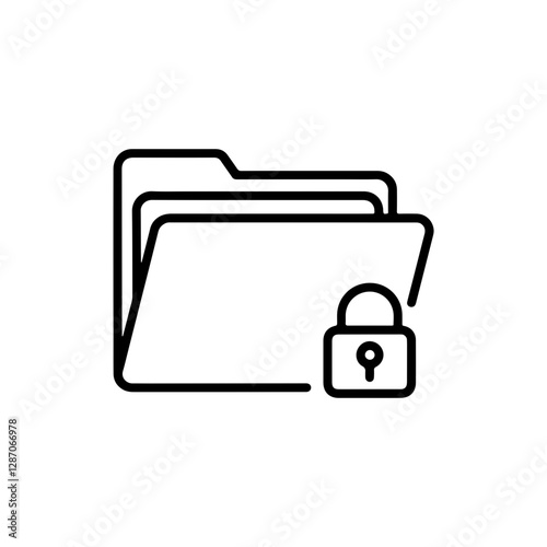 Workplace Confidentiality Icon - Data Protection, Secure Information, Business Privacy