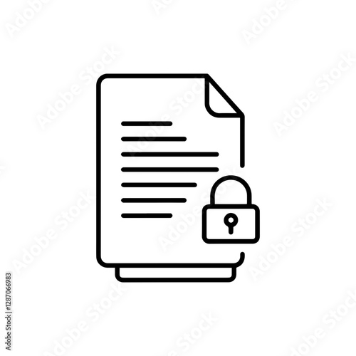 Confidential Workplace Icon - Secure Information, Business Compliance, Data Privacy