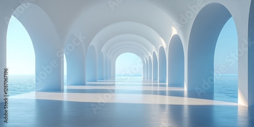 Serene Coastal Architecture: A Minimalist Vision of Tranquility
