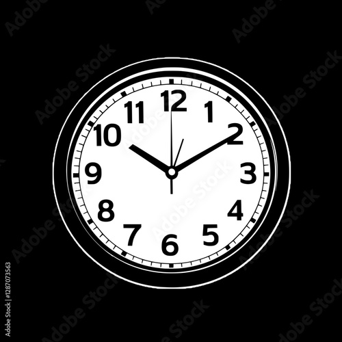 Stylish Black and White Wall Clock Design