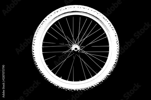 Elegant White Bicycle Wheel Design