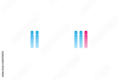 Trisomy 13 Syndrome Science Design. Vector Illustration.