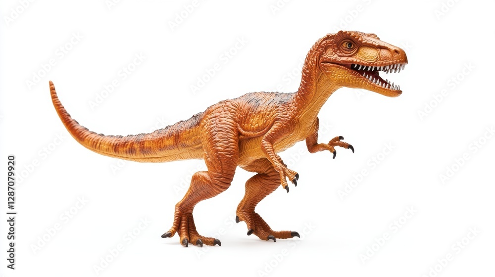 Realistic velociraptor with sharp claws and scales Realistic velociraptor with sharp claws and scales