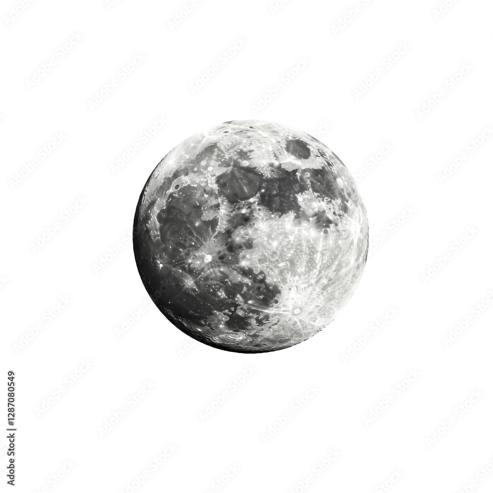 Moon Isolated on transparent background, High Detailed Moon PNG, Full Moon Moon Isolated on transparent background, High Detailed Moon PNG, Full Moon