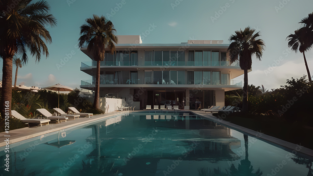 Fototapeta premium Next-Gen Hotel with Sky Pool