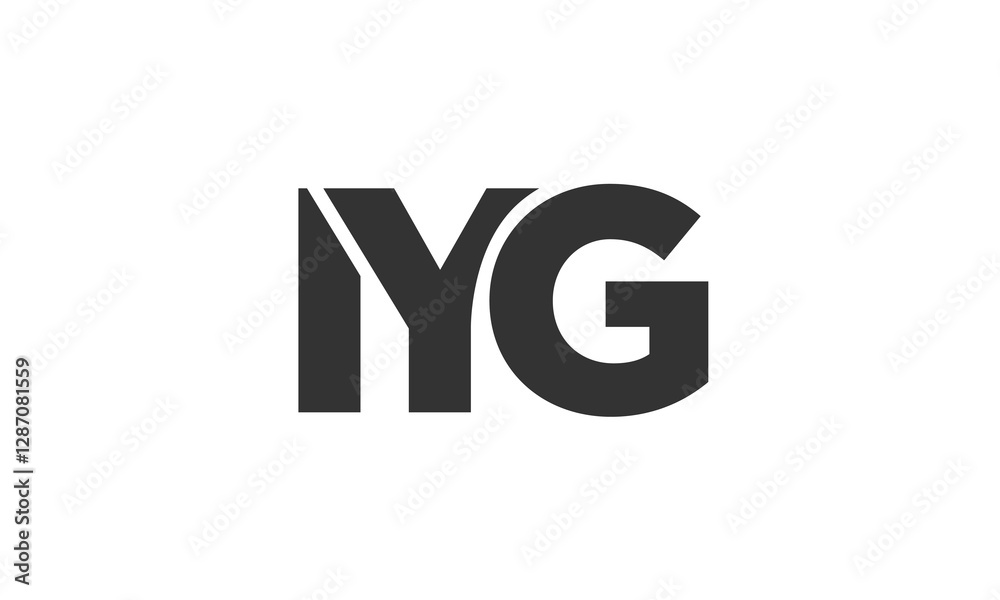 IYG logo design template with strong and modern bold text. Initial based vector logotype featuring simple and minimal typography. Trendy company identity. IYG logo design template with strong and modern bold text. Initial based vector logotype featuring simple and minimal typography. Trendy company identity.