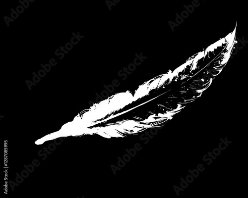 Golden Feather Abstract Art