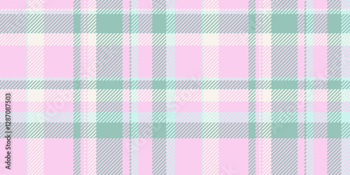 Foot check tartan pattern, infinity fabric textile vector. Idea seamless plaid background texture in light and pastel colors.