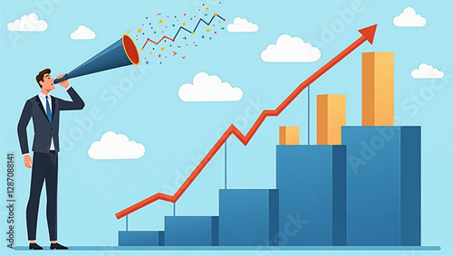 Businessman Exploring Emerging Trends and Market Opportunities for Business Growth in 2023