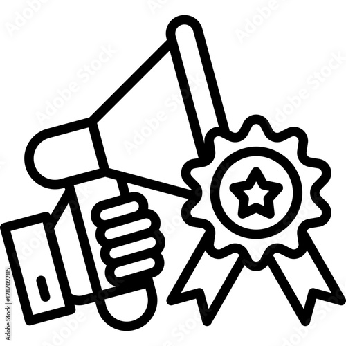 Brand Awareness line icon