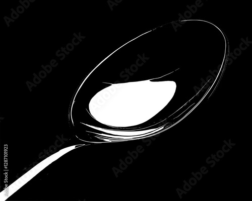 Sleek Black Spoon - Culinary Perfection