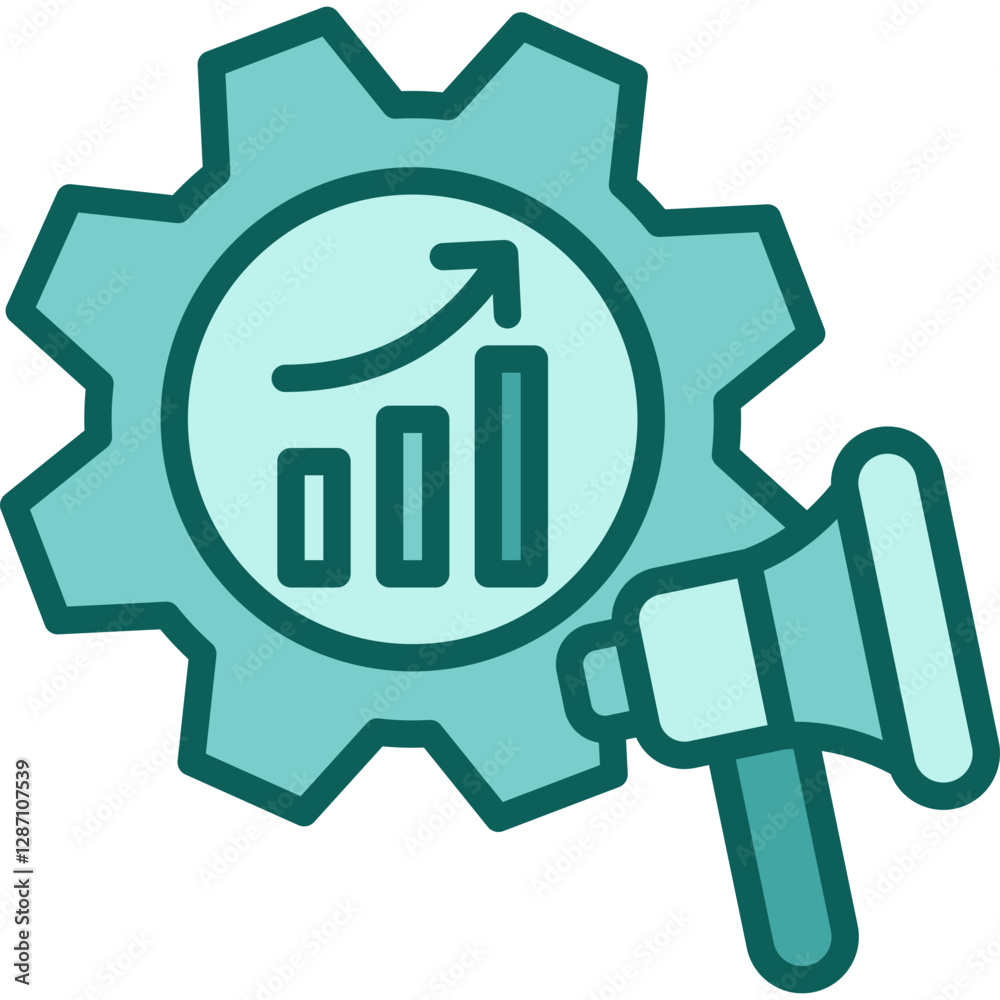 Marketing Automation solid icon Marketing Automation solid icon