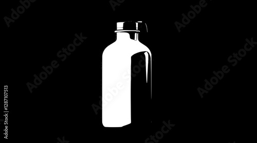 Elegant White Water Bottle Design Mockup