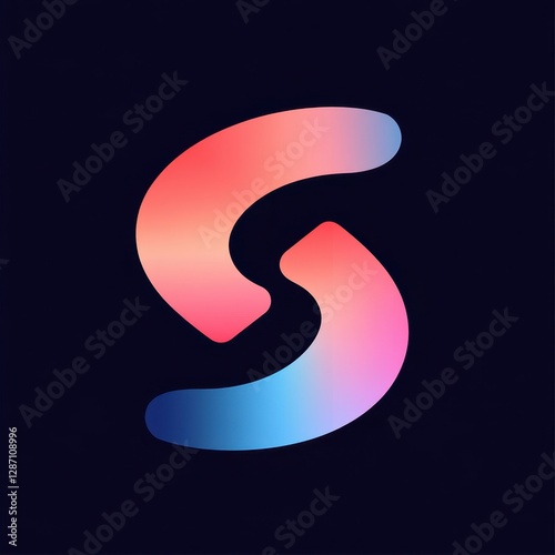 Wallpaper Mural Curved ribbon form in pastel gradient	 Torontodigital.ca