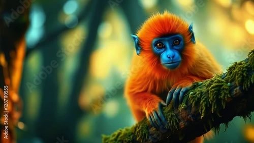 A golden snub-nosed monkey