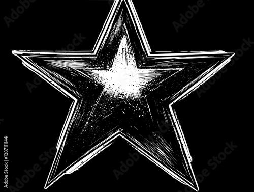 Stylish Black and White Star Graphic Design