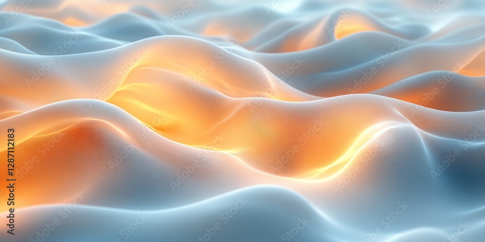 Obraz premium Abstract Waves of Light and Color: A Digital Art Piece