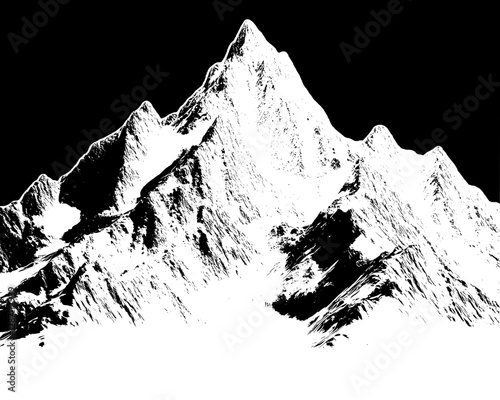 Majestic Snow-Covered Mountain Peaks