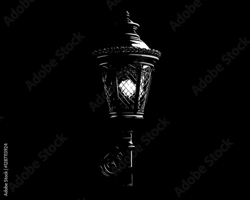 Ornate Black Street Lamp Design