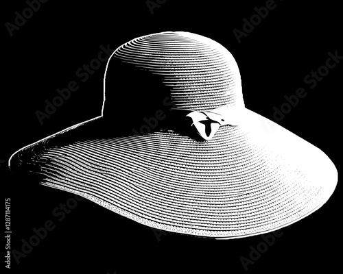 Elegant Wide Brim Straw Hat for Summer