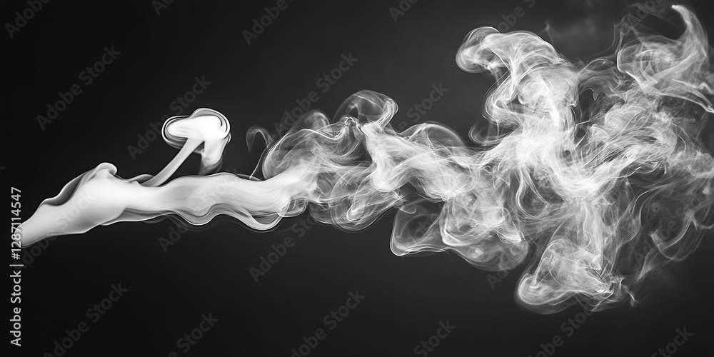 Fototapeta premium Smoke Shapes on Dark Background