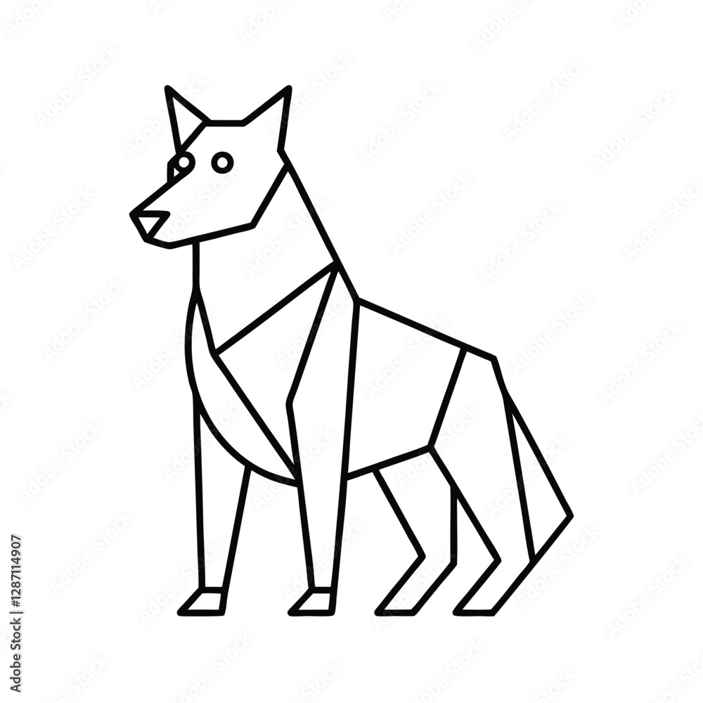 Obraz premium wolf vector illustration